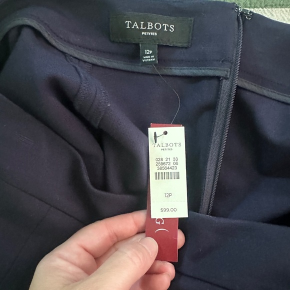 Talbots a line navy skirt - Picture 2 of 2